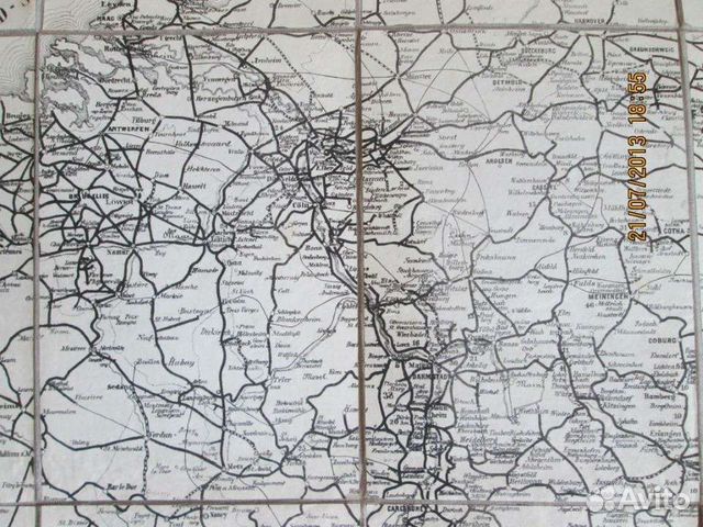 Карта железных дорог 1875г лимитированный выпуск объявление продам