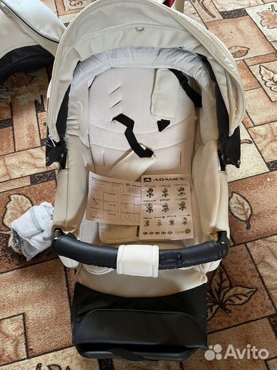 Коляска 2 в 1 adamex barletta экокожа