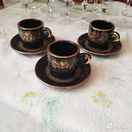 Кофейные чашки Греция 24 gold