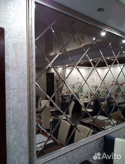 Панно из зеркальной плитки с фацетом