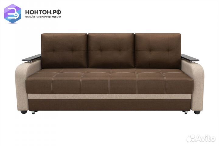 Диван еврокнижка Севилья коричневый