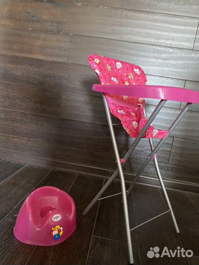 Стульчик для кормления для кукол и туалет