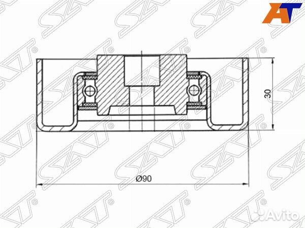 Ролик приводного ремня hyundai terracan