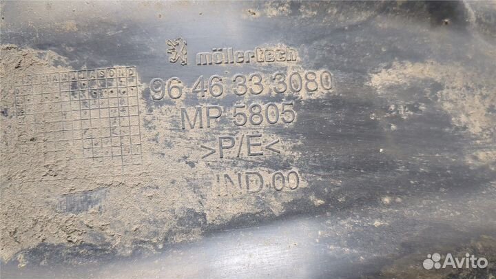 Защита арок (подкрылок) Peugeot 407, 2006