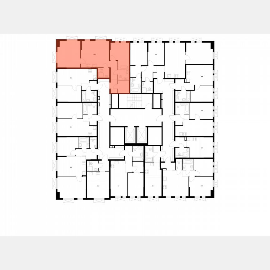 2-к. квартира, 63,6 м², 13/17 эт.