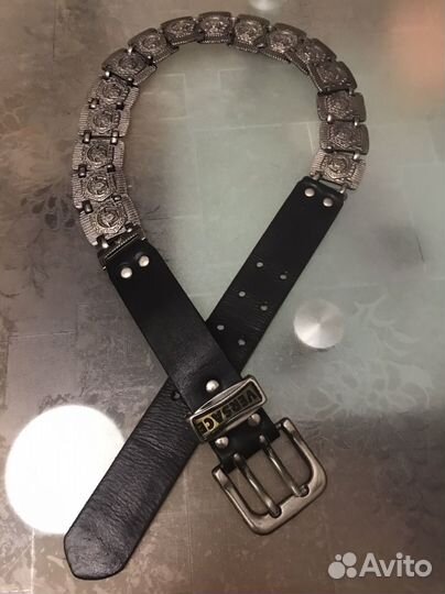 Ремень женский кожаный старинный