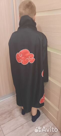 Плащ Акацуки Наруто на рост 140-152см