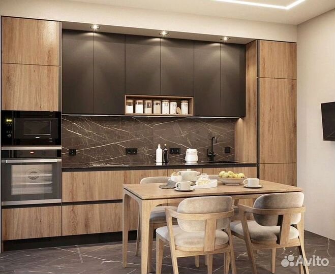 Прямой кухонный гарнитур AGT фасады