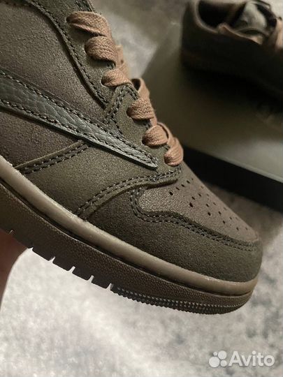 Кеды Nike Air jordan 1 х Travis Scott Velvet Brown