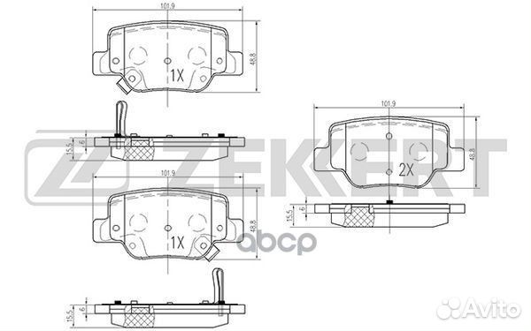 Колодки торм. диск. задн. Toyota Verso (R20) 09