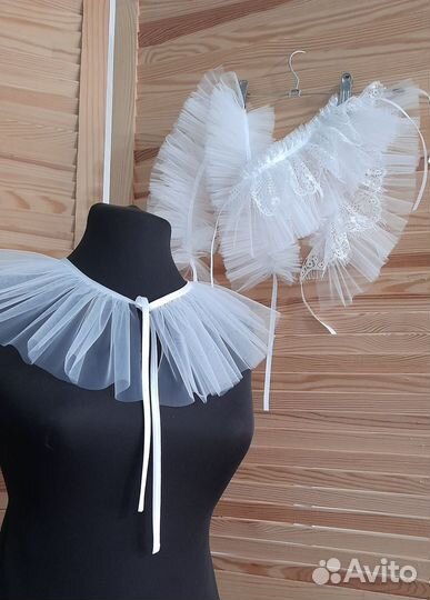 Воротник и манжеты из фатина (комплект)