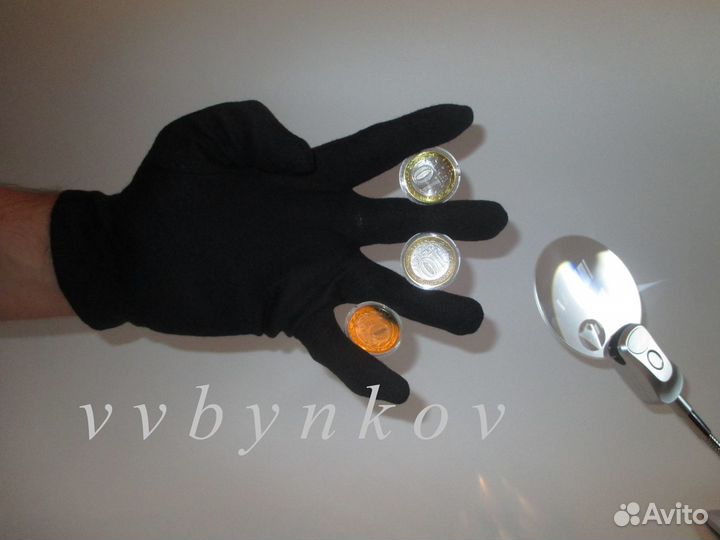 Перчатки нумизматические. Белые. Черные