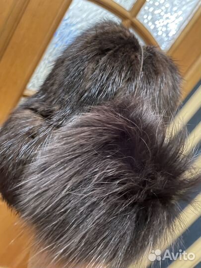 Шапка норковая женская вязаная