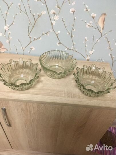 Посуда из цветного стекла СССР