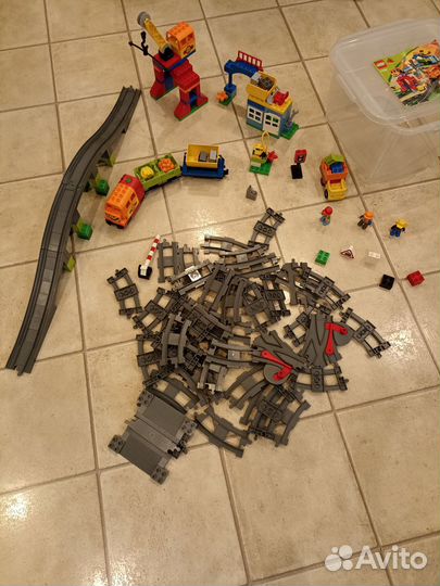 Lego duplo 10508 большой поезд + 10506