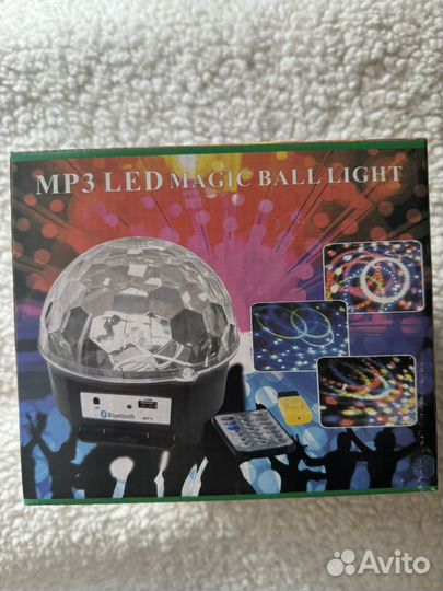 Музыкальный диско шар ночник