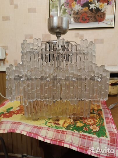 Хрустальная люстра СССР винтажная