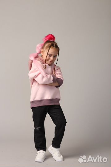 Толстовка с капюшоном для девочки 128