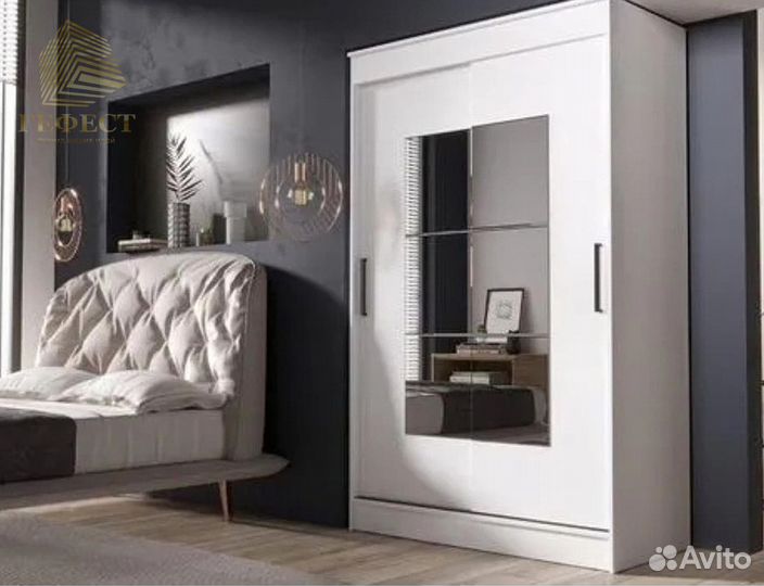 Шкаф-купе Элегант 1 Белый