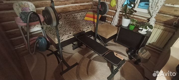 Штанга гриф блины бу