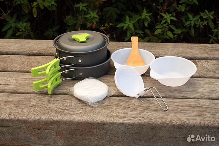 Походный набор туристической посуды для пикника