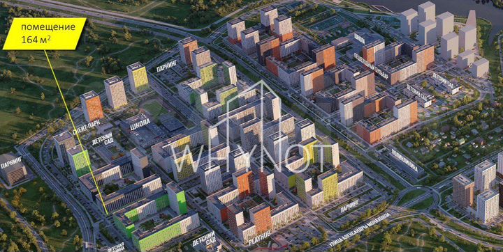 Торговая площадь с якорным арендатором - 164 м²