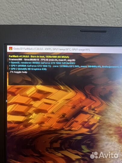 Asus ROG strix 17.3 GTX + i7 /1256G/16G