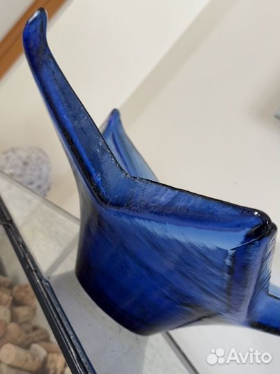 Цветное стекло 43.5 см ваза фруктовница блюдо