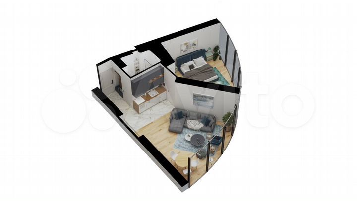 Квартира-студия, 45 м² (Грузия)