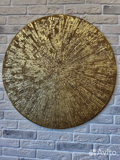 Картина панно «золотое солнце»