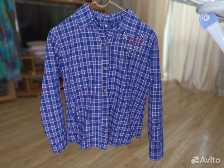 Рубашка в клетку детская