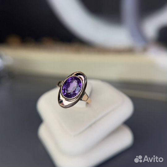 Золотое кольцо с александритом СССР 583 золото