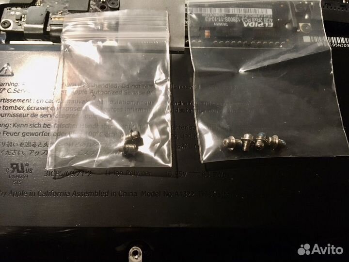 Болтики HDD macbook