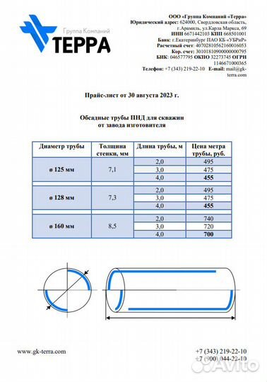 Труба обсадная пнд от завода изготовителя