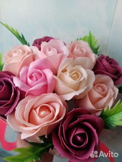Букет из мыльных роз