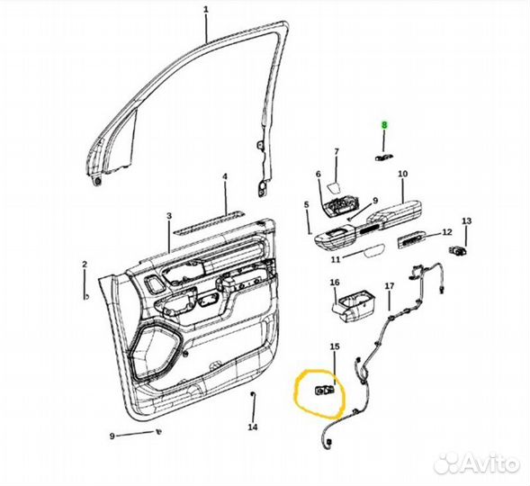 Б/У Подсветка двери В хорошем состоянии