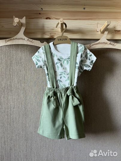Летний костюм для девочки мальчика vauva