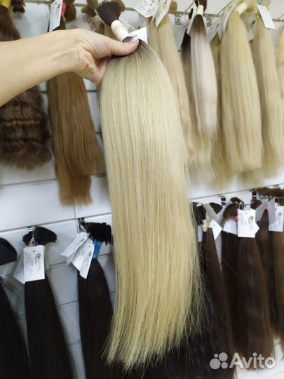Волосы для наращивания амбре волна натуральные