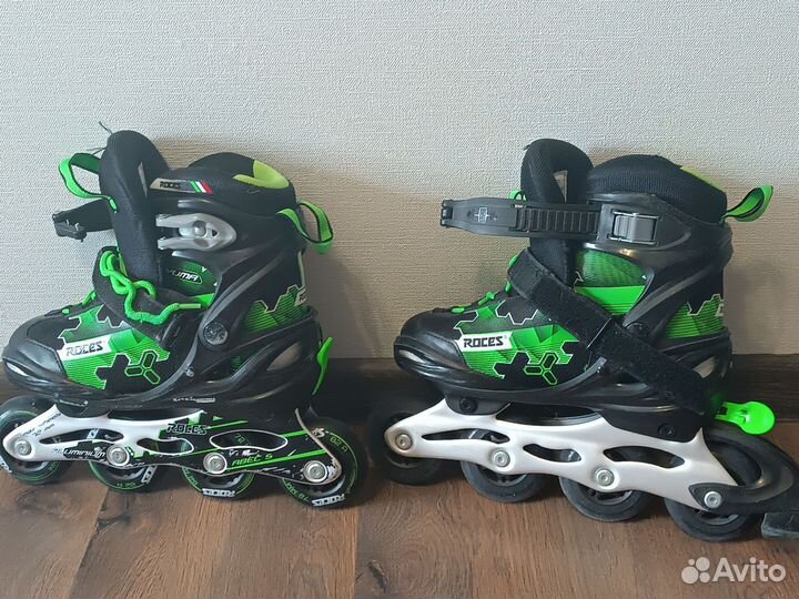 Ролики Roces детские раздвижные 30-35 р, защита
