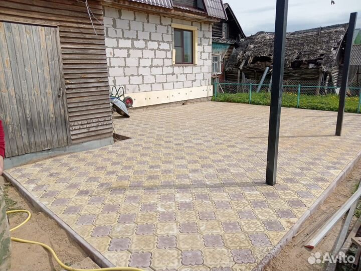 Укладка тротуарной плитки