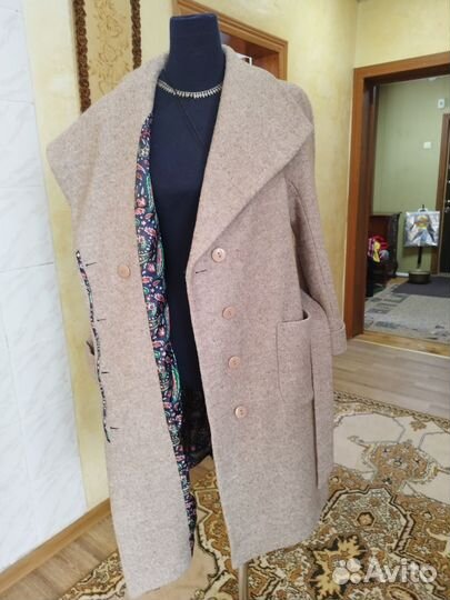 Пальто женское демисезонное 46 48 длинное
