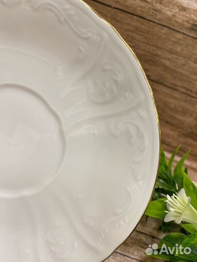 Блюдце 17,5 см Отводка золото Бернадотте Чехия