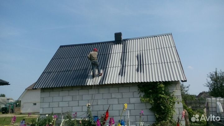 Мойка крыш, покраска шифера и кровли