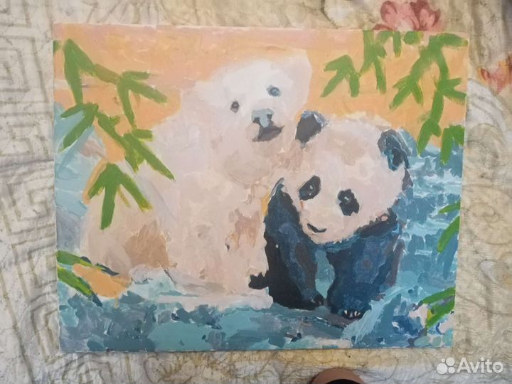 Картина медведей