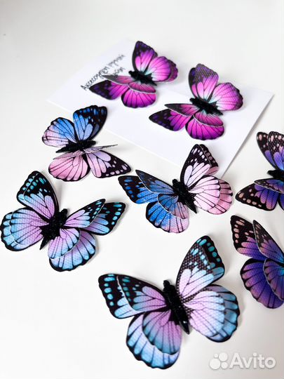 Бабочки заколки