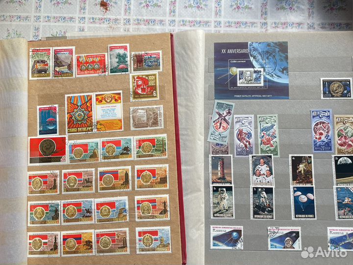 Почтовые марки, монеты, открытки