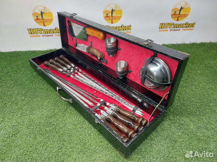 Набор шампуров подарочный