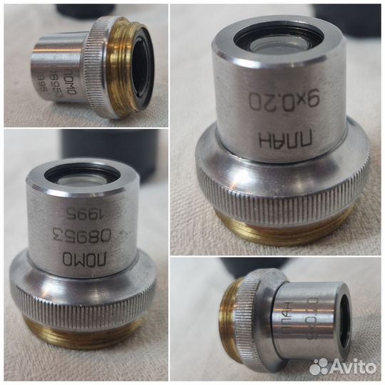 Объектив ломо 9 план, для микроскопа