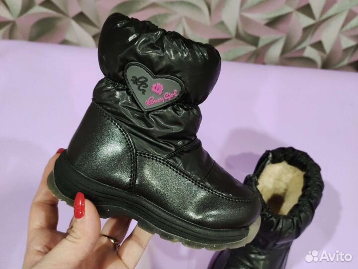 Обувь детская (дутики) зимние для девочки 22 р