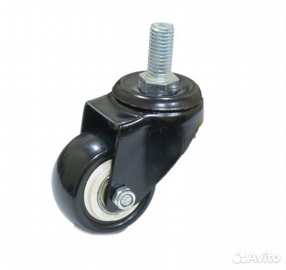 Опора колесная поворотная SCFt50, d50, черная рез